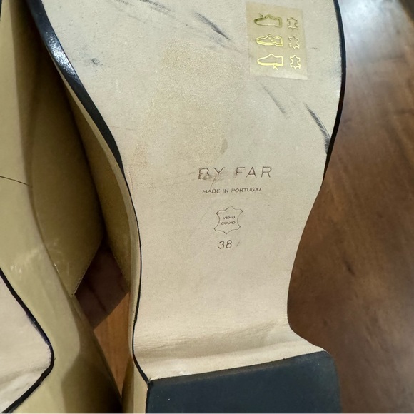 BY FAR Leroy Kraft Patent Leather Platform Slide Sandals Size EU 38 - Picture 9 of 10